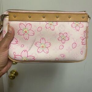 Louis Vuitton Pink Floral Wristlet